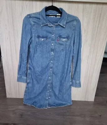 £17.10 • Buy Levis Utility Denim Shirt Dress Light/medium Wash Size XS