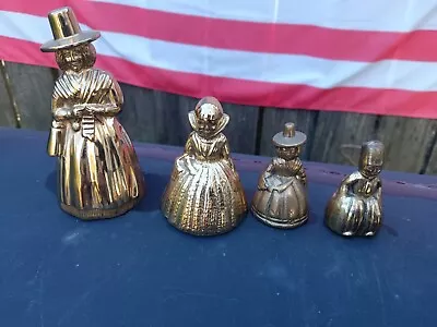 4 Vintage Brass Bells • $19.90