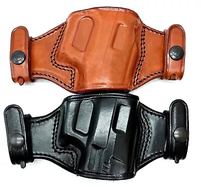 CLOSEOUT! Right Hand Snap-On Quick Draw Leather Belt Holster - CHOOSE • $29