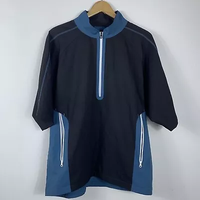 Footjoy Golf Pullover 1/4 Zip Men’s Medium Black  Wind Shirt • $24.98