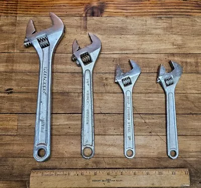 VINTAGE ADJUSTABLE WRENCH Lot • Mechanics Automotive Wrenches Size-Set ☆ • $9.38