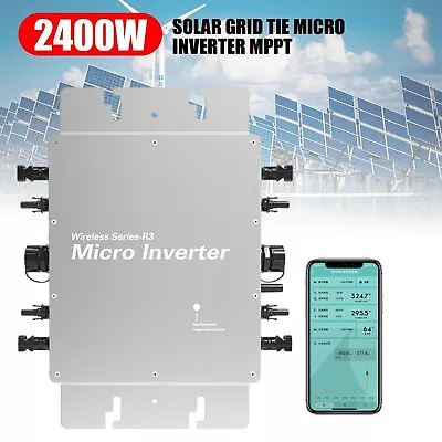 2400W MPPT  Micro Grid Tie Solar Inverter Power Converter Waterproof With WIFI • $299.99