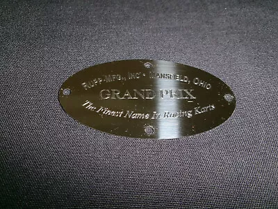 Vintage Rupp 1963-1966 Racing Go Kart Reproduction Grand Prix ID Tag McCulloch • $84.99