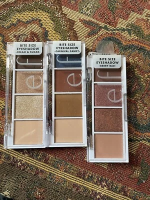 $3.99 • Buy E.l.f. Bite Size Eyeshadows In Berry Bad, Carnival Candy & Cream & Sugar