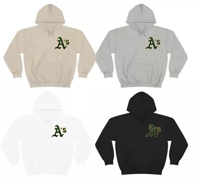 Oakland Athletics Heavy Blend Hoodie Sweatshirt Raised Soft Logo • $30.97