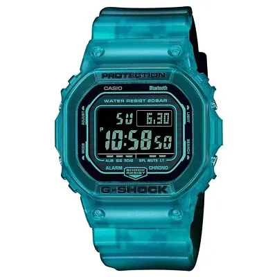 New Casio G-Shock Bluetooth Digital Transparent Resin Strap Watch DWB5600G-2D • $99.90