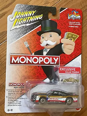 JOHNNY LIGHTNING MONOPOLY GO TO JAIL FORD MUSTANG COBRA II RACER With GAME TOKEN • $12.95