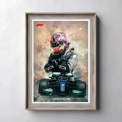 Lewis Hamilton Print: Formula One Memorabilia F1 Poster Motorsport Wall Décor • £14.99