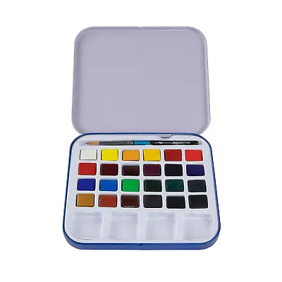 £18.72 • Buy Daler Rowney Aquafine Watercolour Half Pan Paint Travel Set, 24 Assorted Colours