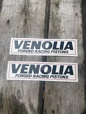 2 Vtg 80s 90s Venolia Pistons Racing Decal Sticker Street Outlaw NHRA Nascar 10” • $9.80