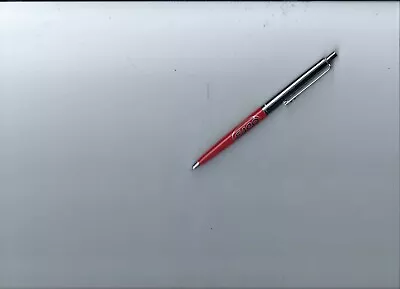 Vintage Paper Mate Profile Regular Grip Red & Chrome Two Heart Ballpoint Pen-Adv • $10.95