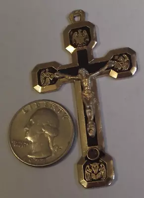Vtg Relic Crucifix Stations Of The Cross Pendant Medal Via Crucis Mt Calvary • $45
