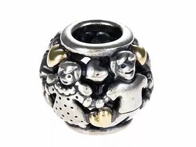$50 • Buy Genuine Pandora Family Forever Hearts Two Tone Gold Silver Charm #791040