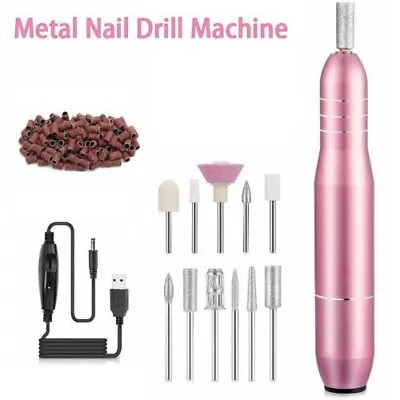 Professional Electric Nail File Drill Manicure Tool Pedicure Machine USB Set Kit • $11.98