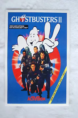 Ghostbusters Part 2 Video Game Promotional Poster Atari 2600 1980s  • $4