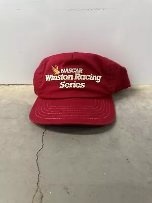 Vintage Nascar Hat Cap Snapback Red Winston Cup Series Racing 80s 90s USA Made • $29.99