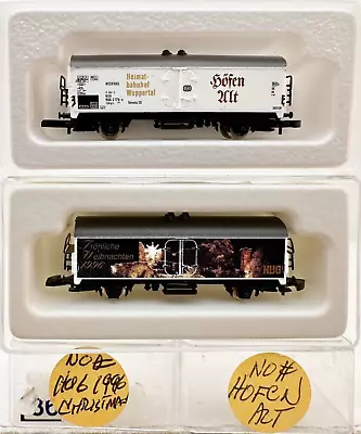 MARKLIN Z SCALE INDUSTRY PRINTED  2 COLLECTOR Refrigerator Cars Marklin Box C8 • $99.95