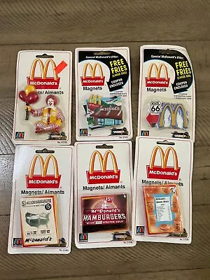 Lot Of 6 Vintage McDonald’s Restaurant Refrigerator Kitchen Magnets • $26.95