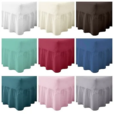 Extra Deep Fitted Valance Sheet 100% Polycotton Sing Double King Super King • £8.94