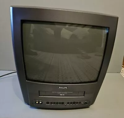 Philips 14PV120/07 Television/VCR Combo +Remote VHS PAL RETRO-GAMING 14  CRT • £139.99