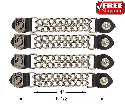 Pow Mia Military Veteran Double Chain Motorcycle Biker Pow Vest Extenders • $23.98