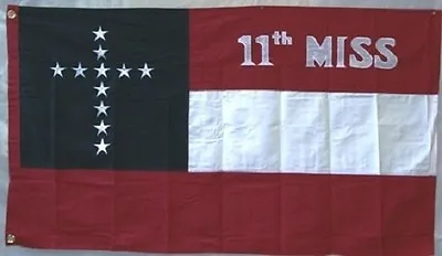 3x5 Embroidered 11th Mississippi Miss Infantry Regiment 100% Cotton Flag 3'x5' • $44.44