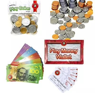 Kids Education Realistic Australian Play Money 100 Notes And 106 Coins Shopping • $35.70