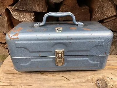 MY BUDDY No. 242 Falls City ~ Vintage Blue Metal Fishing Tackle Box • $15.95