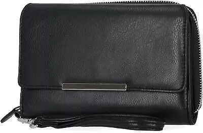 Mundi Big Fat Wallet Womens RFID Blocking Clutch Organizer Removable Wristlet (( • $38.92