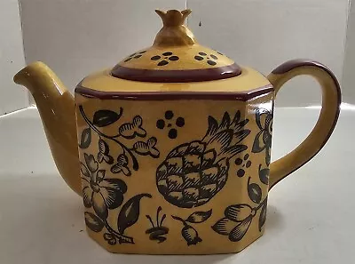 Vintage Villeroy & Boch Ceramic Tropical Teapot Tea Pot Slovenia Friends TV Show • $29