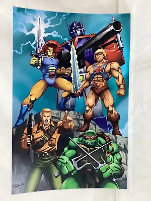 1980s Cartoon Heroes Transformers TMNT GI Joe Thundercats Poster 11x17 Picture • $28.88