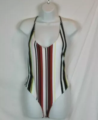 Volcom Women's $80 Earn Your Stripes Racerback One Piece Swimsuit Size Small • $17.50