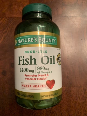 $12.99 • Buy Nature's Bounty Odorless Fish Oil 1400 Mg 130 Coated Softgels  EXP. 02/2025