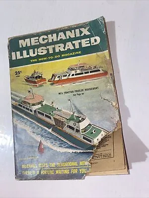 Vintage Mechanix Illustrated Feb 1955 Magazine Home Made Science Experiments Ads • $9.99