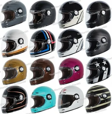 TORC T1 Retro Full Face Motorcycle Fiberglass Vintage Helmet - DOT ECE 22.05 • $279.99