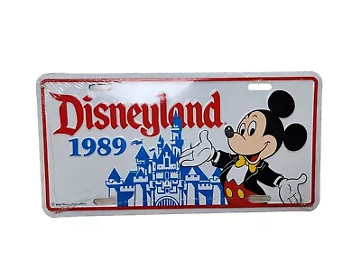 DISNEYLAND 1989 Vintage LICENSE PLATE Mickey Mouse SLEEPING BEAUTY CASTLE • $15