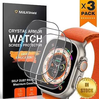 $8.75 • Buy 3x For Apple Watch Ultra 2 49mm Full Coverage Anti Spy Glass Screen Protector
