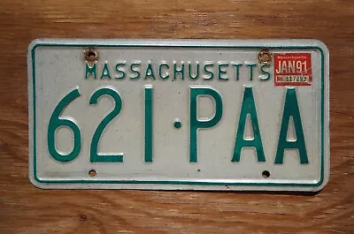 1991 MASSACHUSETTS License Plate # 621 - PAA • $14.99