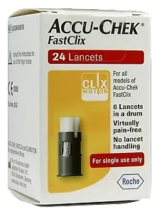 Accu-Chek FastClix 24 Lancets. Hygienic Virtually Pain Free. • £9.95