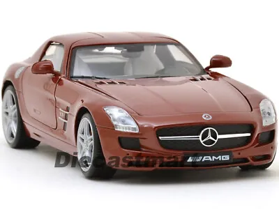 Motormax 79162 1:18 Mercedes Benz Sls Amg Gullwing Diecast Car Metallic Brown • $31.99