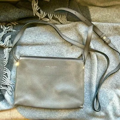 Marc Jacobs New York Grey Leather Crossbody Bag • $52