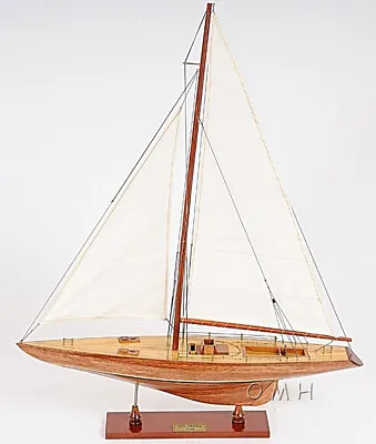 $420 • Buy 39 Inch WOOD YACHT Columbia Display Model America's Cup Sailboat Nautical Decor
