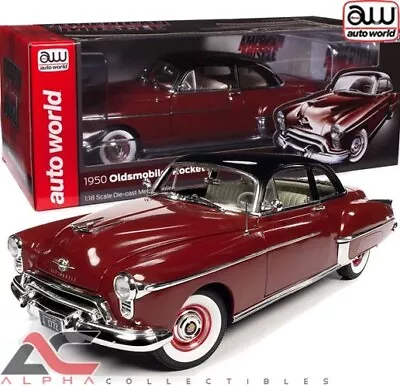 Autoworld Amm1304 1:18 1950 Oldsmobile 88 Holiday Coupe (chariot Red) • $99.99