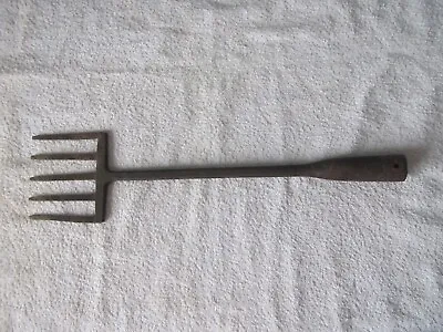 Antique Forged Iron Fork fish Spear Gaff  Head ? • $37.49