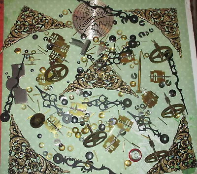 Vintage Steampunk Altered Art Lot Of NOS Clock Parts Gears Repair New Old Stock • $20