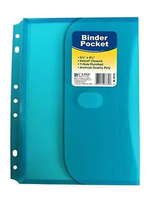 C-Line Super Heavyweight Poly Mini Size Binder Pocket 5.5 X 8.5 Inches 7-Hole • $7.29