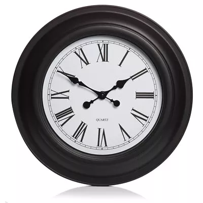 £21 • Buy Wilko Giant Black Station Quartz Wall Clock, Bold Design, Runs On A AA Battery