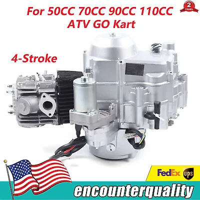 110CC 4-Stroke Electric Start Engine Motor For 50CC 70CC 90CC 110CC ATV GO Kart • $189.05