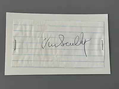 Vin Scully Authentic Signed Autograph Auto Cut Index Card Los Angeles Dodger HOF • $249.99