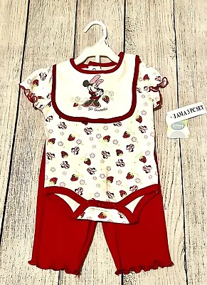 NEW ~ 6 - 9 MONTH ~ Disney Baby Girl Minnie Mouse Spring Set Outfit Easter • $8.95